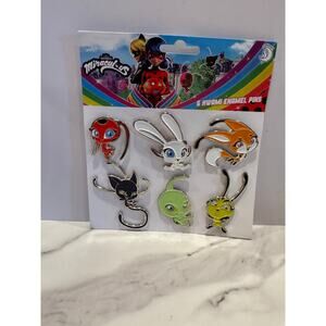 Miraculous kwami enamel pin set of 6